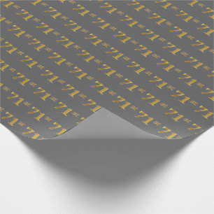 Papel De Presente Cinza, Falso Ouro 71º (Septuagésimo Primeiro) Even