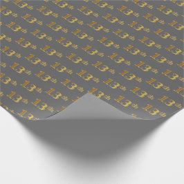 Papel De Presente Cinza, Faux Dourado (13.o evento)