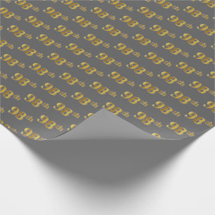 Papel De Presente Cinza, Faux Dourado 98º (99º-8º) Evento