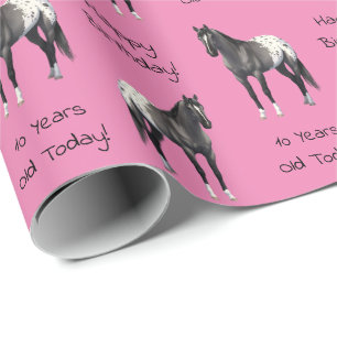 Papel De Presente Cinza Grulla Appaloosa Quarter Horse Stallion