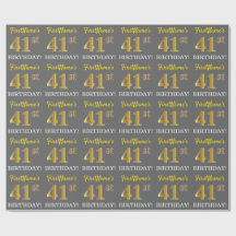 Cinza, Imitação Dourada "41 ruas ANIVERSÁRIO"