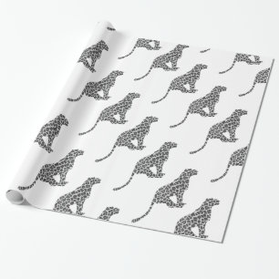 Papel De Presente Cinza-leopardo e Cinza-luz