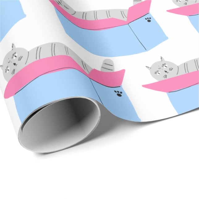 Papel De Presente Cinza na caixa (Ponta do rolo)