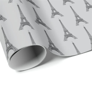 Papel De Presente Cinza Paris Presente Wrapping Paper França