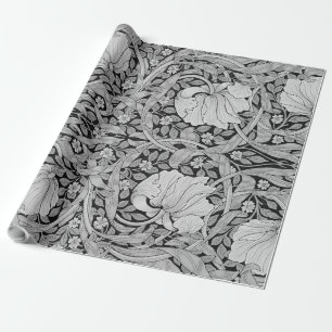Papel De Presente Cinza Pimpernel Monotone, William Morris