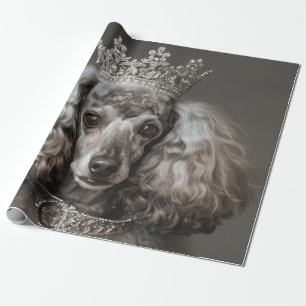 Papel De Presente Cinza Vestida como princesa