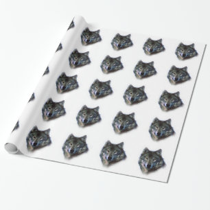 Papel De Presente Cinza Wolf Eyes