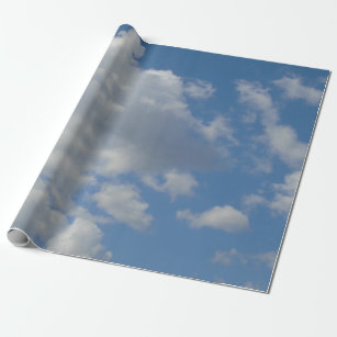 Papel De Presente Cinzas brancas e papel de embalagem azul