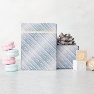 Papel De Presente cinzas com na moda striped azul