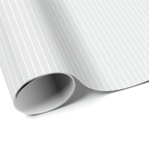 Papel De Presente Cinzas de luz clássicas e tiras brancas