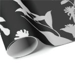 Papel De Presente Cinzas de prata Flores Metálicas de Beija Preto<br><div class="desc">Papel Contemporâneo de Abstrato de Glam e Chic Pode ser uma bela decoração para muitos eventos como casamento,  aniversário,  aniversário,  graduação,  nova casa,  corporação,  chá de passarinho,  etc florenceK design</div>