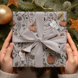 Papel De Presente Cinzas de taupe - Colheita e crânios de vaca - Hal