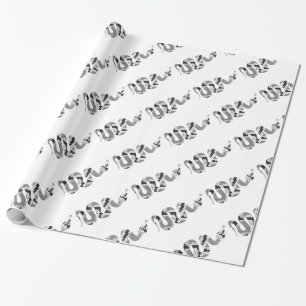 Papel De Presente Cinzas do cobra e luz - silhueta cinzenta