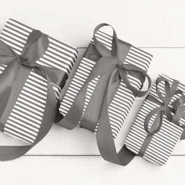 Papel De Presente Cinzas Escuras Elegantes e Espíritos Brancos