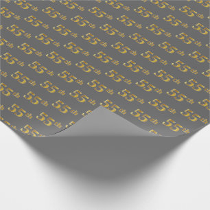 Papel De Presente Cinzas, evento do ouro 55th do falso