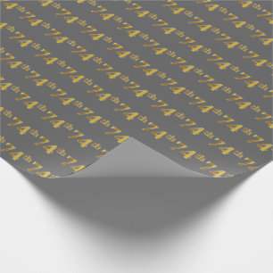 Papel De Presente Cinzas, evento do ouro 74th do falso