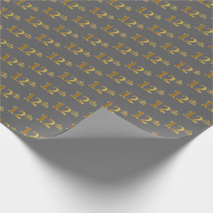 Papel De Presente Cinzas, evento do ouro do falso 12o (duodécimo)