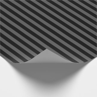 Papel De Presente Cinzas horizontais simples e pretas
