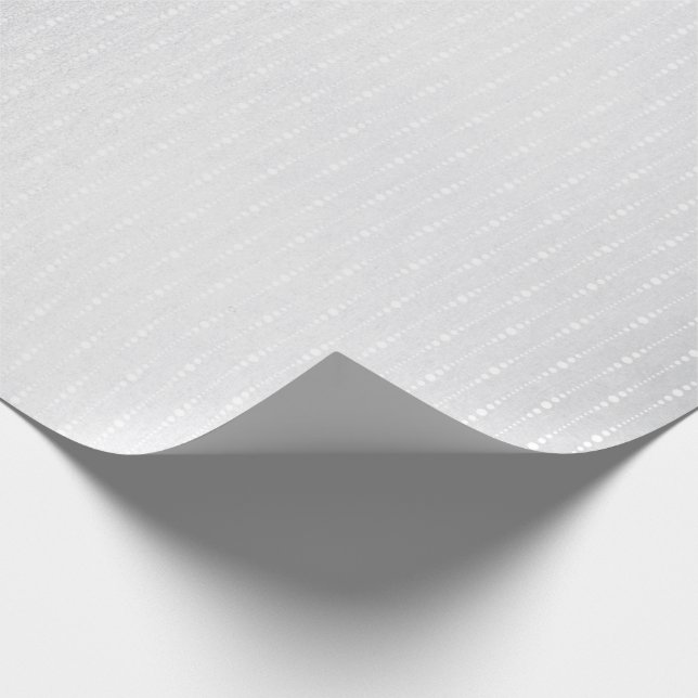 Papel De Presente Cinzas Monocromáticas Silver Gotas Delicadas (Ponta)