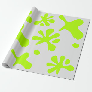 Papel De Presente Cinzas pálidas engraçadas e moldes de lodo verde n
