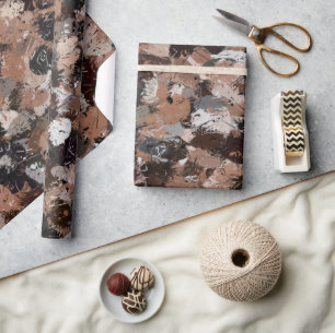 Papel De Presente Cinzas, pinturas castanhas e pretas