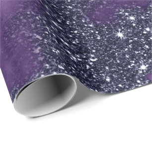 Papel De Presente Cinzas pretas roxas Amethyst de Glitt da pintura