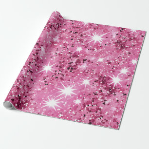 Papel De Presente Cinzas Rosa Quente