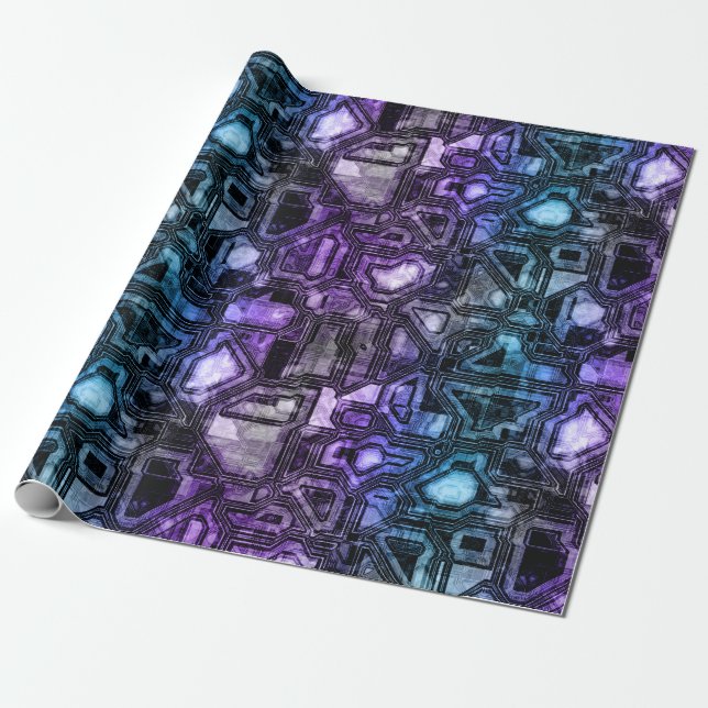 Papel De Presente Circuitos gemstone - astro-shadow: (Desenrolado)