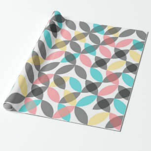 Papel De Presente Circular geométrica colorida, moderna e alegre