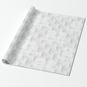 Papel De Presente Círculo branco gravado