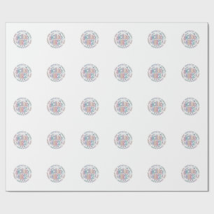 Papel De Presente Círculo de Enfermeira de Oncologia Citação Floral 