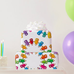 Papel De Presente Círculo De Lápis