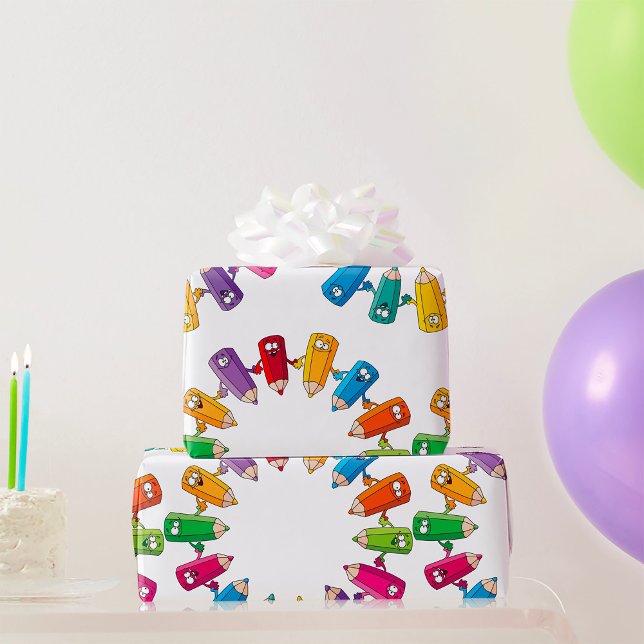 Papel De Presente Círculo De Lápis (Criador carregado)