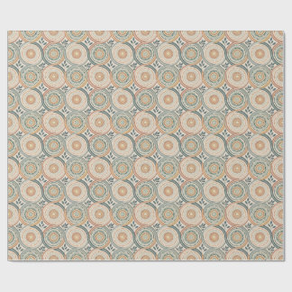 Papel De Presente Círculo Espiritual Boho Mandala & Arte de Folha Bo