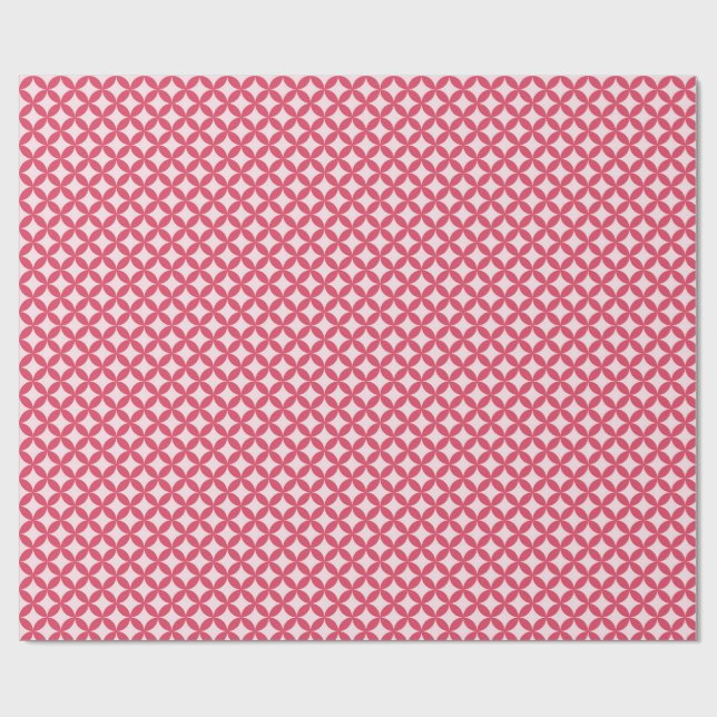 Papel De Presente Círculos abstratos cor-de-rosa (Aberto)