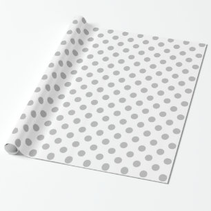 Papel De Presente Círculos cinzentos das bolinhas do cromo