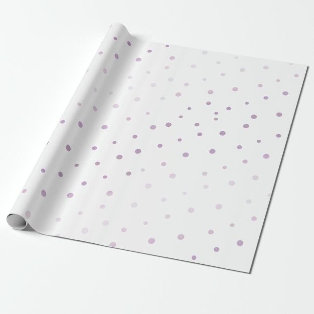 Papel De Presente Círculos de Aquarela de lavanda (Desenrolado)