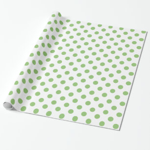 Papel De Presente Círculos de Bolinhas Verdes do Pistachio