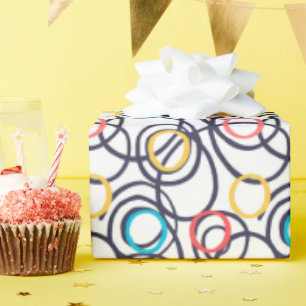 Papel De Presente Círculos De Tonalidade Em Branco