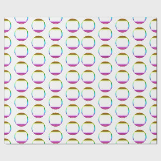 Papel De Presente Círculos de Vidro com Gradiente de Arco-íris Color