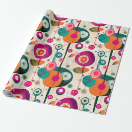 Papel De Presente Círculos Diversos e Coloridos