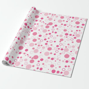 Papel De Presente Círculos E Pontos Rosa Na moda modernos