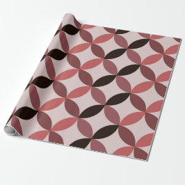 Papel De Presente Círculos Geométricos Moderno de Meados do Século C