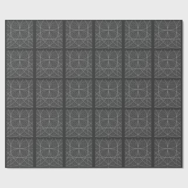 Papel De Presente Círculos Geométricos Sagrados Flor de Vida (Aberto)