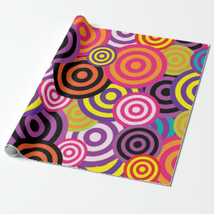 Papel De Presente Círculos Grunge Retro Abstrato Geométricos