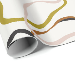 Papel De Presente Círculos superdimensionados fluxo orgânico abstrat