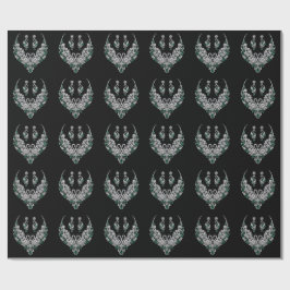 Papel De Presente Cisnes de Cristal Esmeralda | Joias de Luxo
