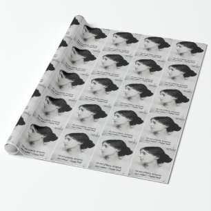 Papel De Presente Citação Anônima de Virginia Woolf Era uma Mulher