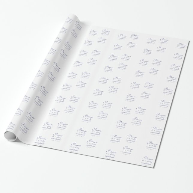 Papel De Presente Citação Compromisso Diário Paz (Desenrolado)