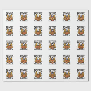 Papel De Presente Citação de Abóbora de Halloween Jack O Lanterna Il